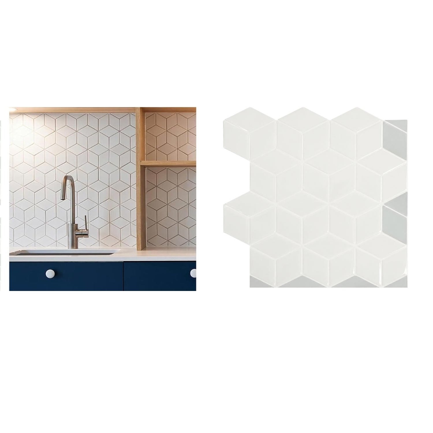 Self-Adhesive Mosaic Wall Tiles Waterproof Peel & Stick Panels