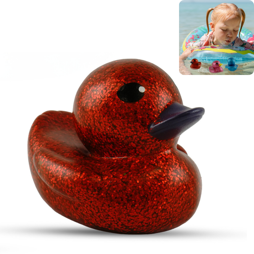 (Big) 9.5cm Glitter Duckies- Red