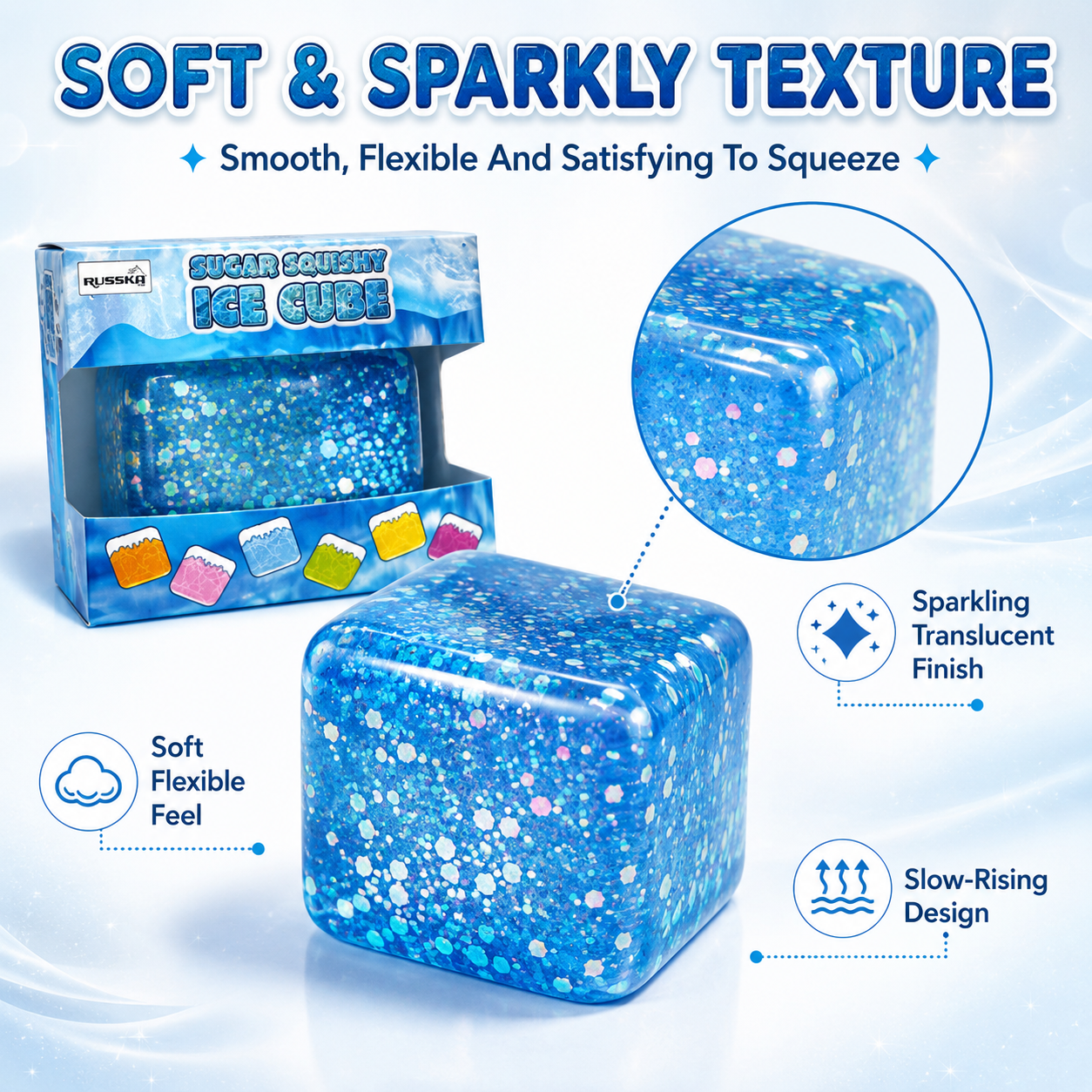 1x Random Squishy Cube Fidget Toy