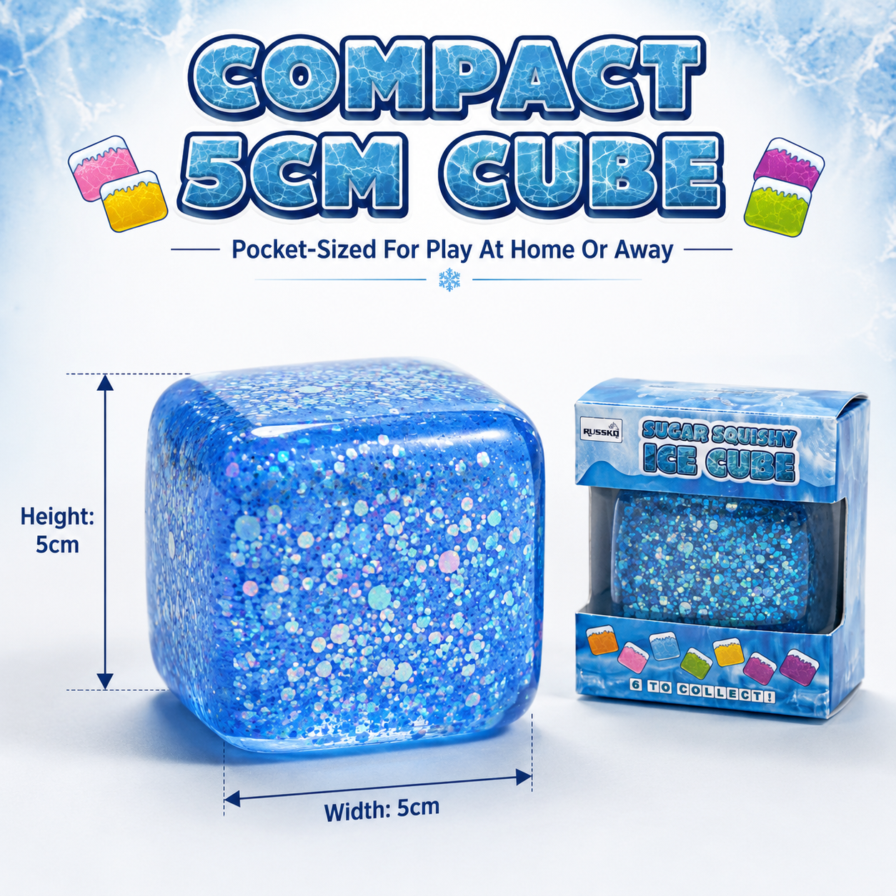 1x Random Squishy Cube Fidget Toy