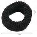 Thick Hair Ties 36pcs - 36 pcs Brown Black