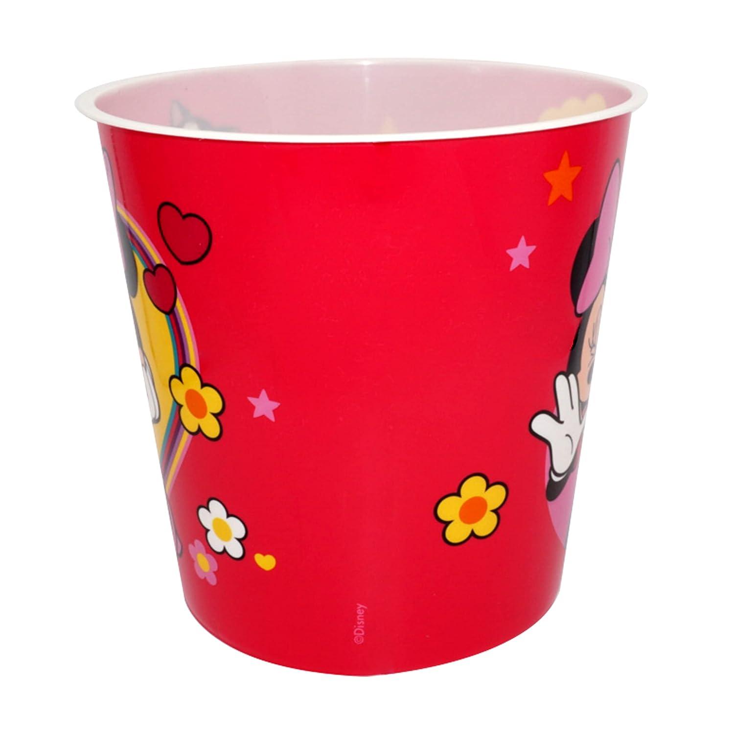 Kids 7L Plastic Dustbin Round Open Top Waste Paper Bin 22cm
