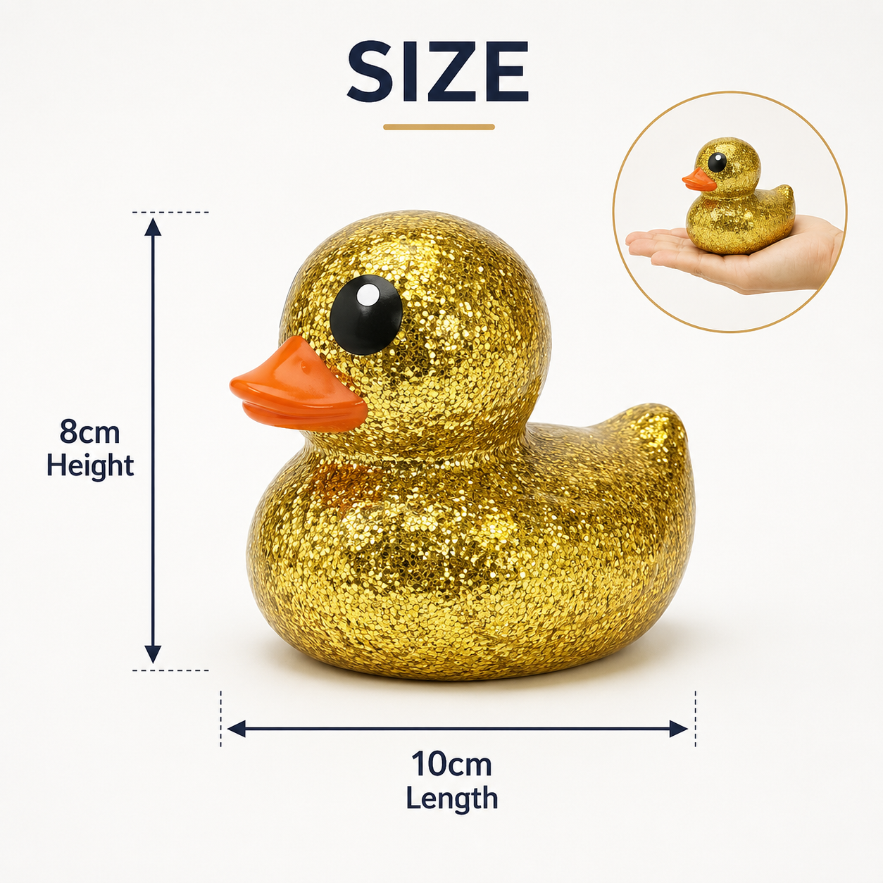 1x Random Glitter Duck - 10cm