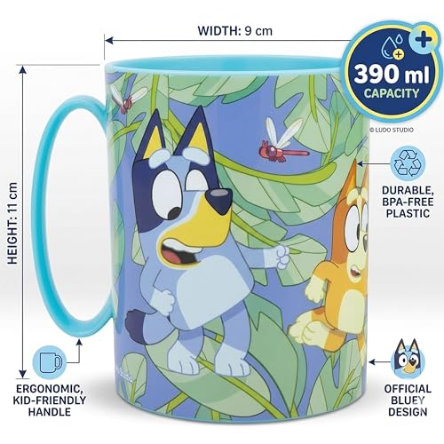 Stor 390ml Microwave Mug Reusable Plastic Drink Cup for Children