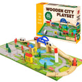 Wooden City Train Track Play Set 40 Pieces