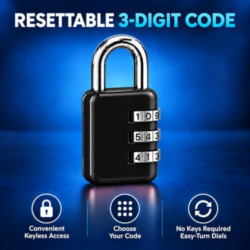 3 Dial Combination Padlocks