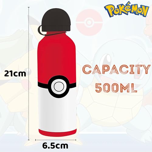 500ml Aluminium Water Bottle-Pokemon Black