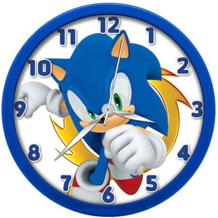 Kids Round Wall Clock 25cm - Sonic