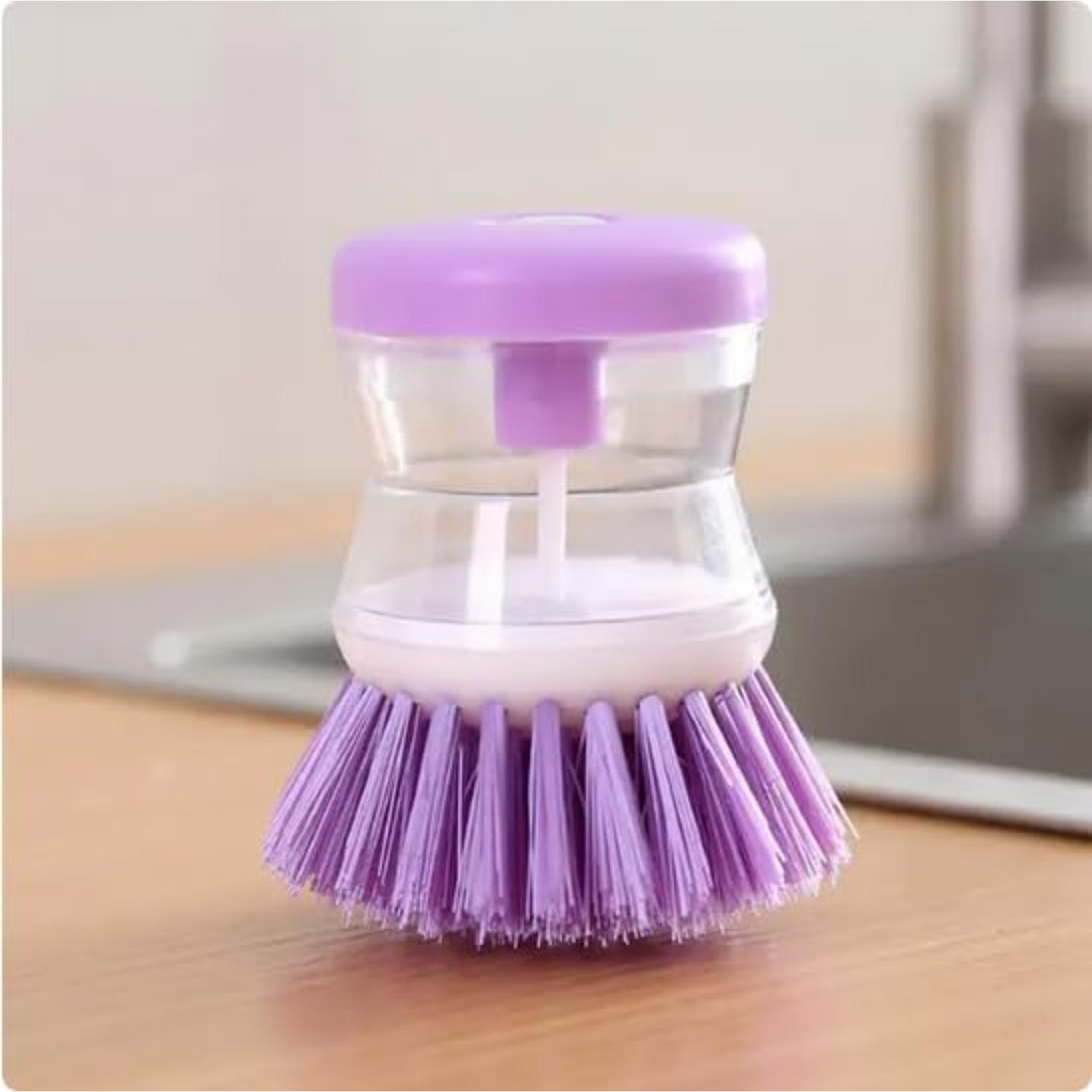 Soap Dispensing Washing Up Brush Kitchen Cleaning Scrubber