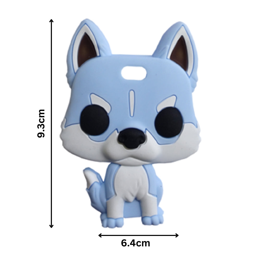 Baby Silicone Teether Pastel Blue Husky