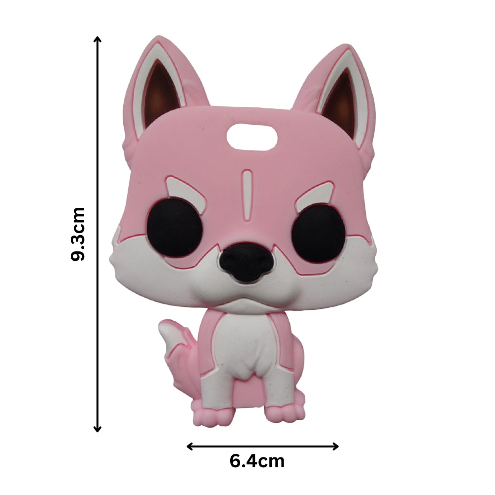 Baby Silicone Teether Pink Husky