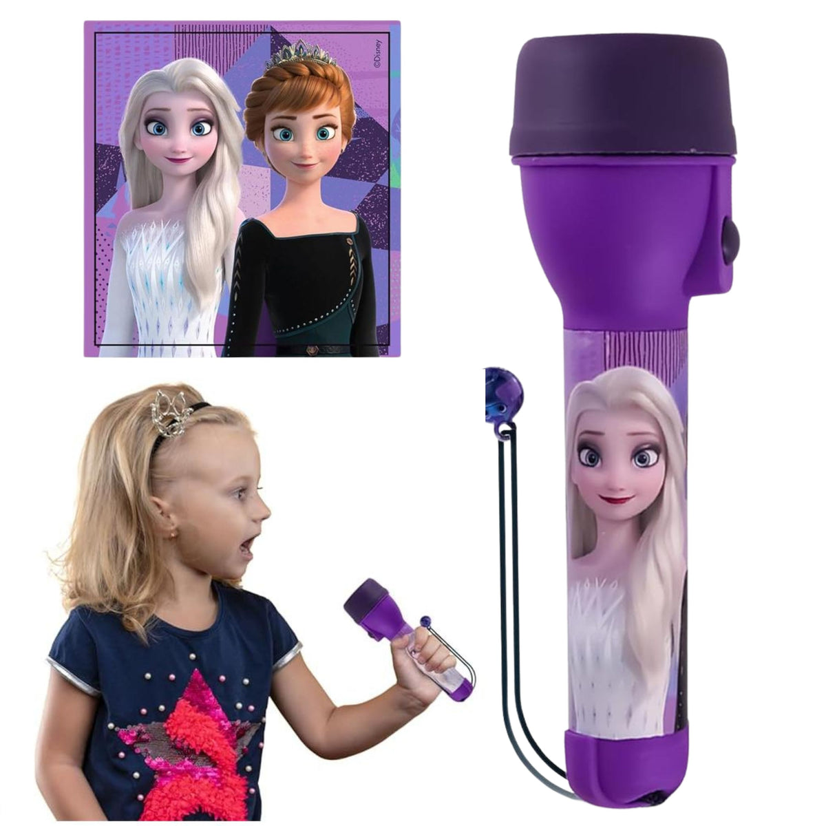 Disney Frozen II Kids Licensed LED Torch with Lanyard