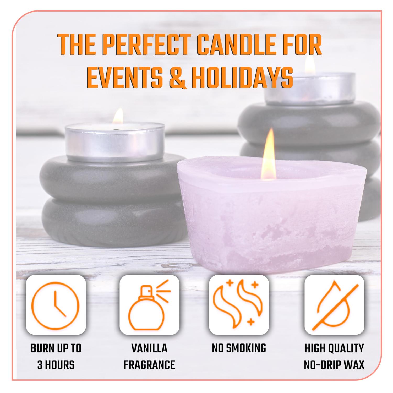 Wax Tea Light Candles Long Burn Unscented & Scented Assorted Packs