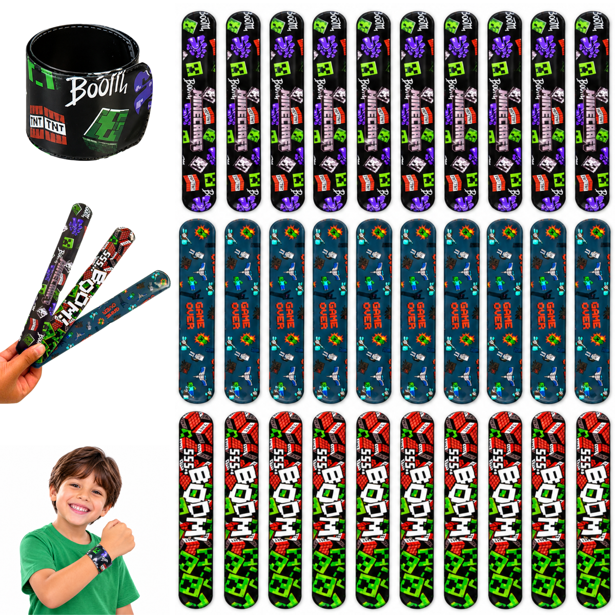 Minecraft Kids Licensed Slap Bands