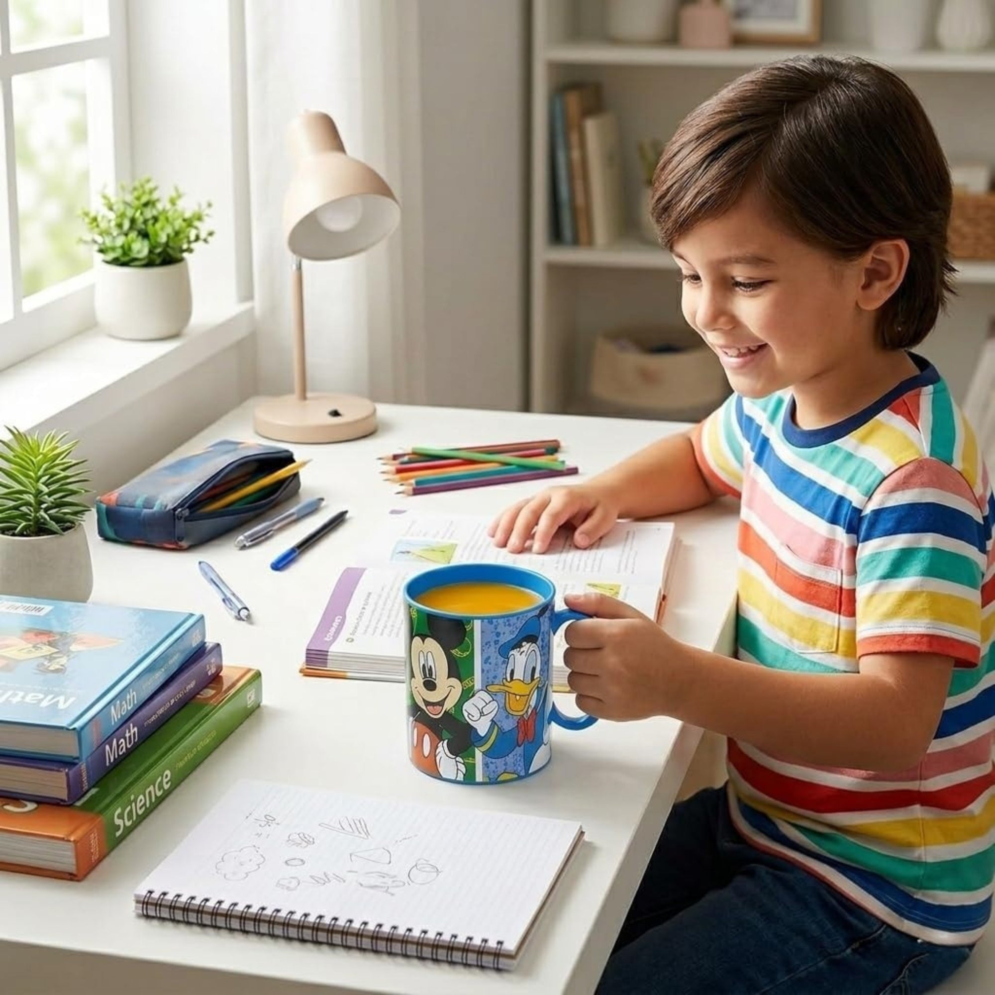 Kids Microwave Mug Reusable Plastic Cup - 390ml