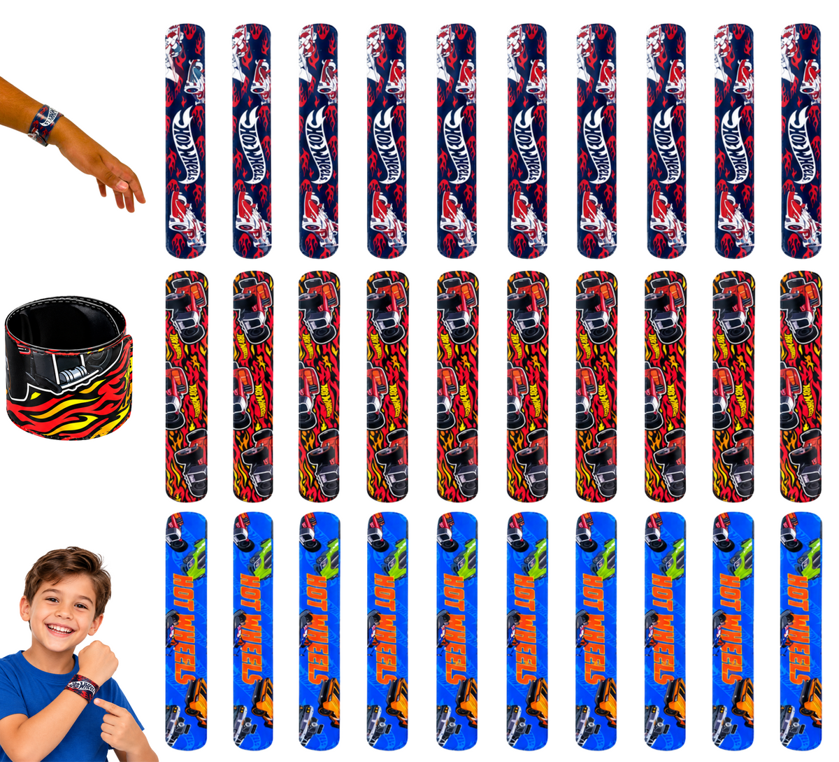 Hot Wheels Kids Licensed Slap Bands