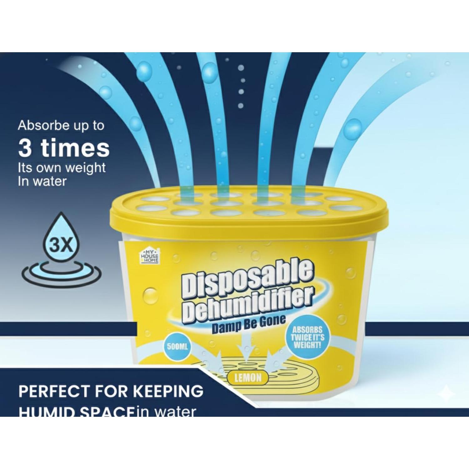 Fragranced Disposable Dehumidifiers 500ml Moisture Absorber 4 Pack