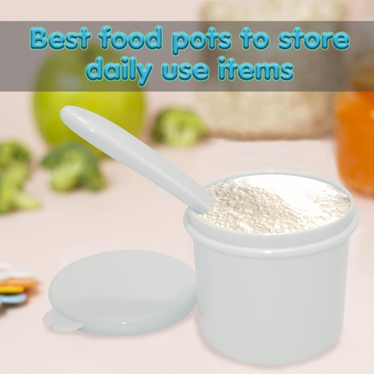 Baby Food Storage Pots with Spoon BPA Free 4 Piece Set