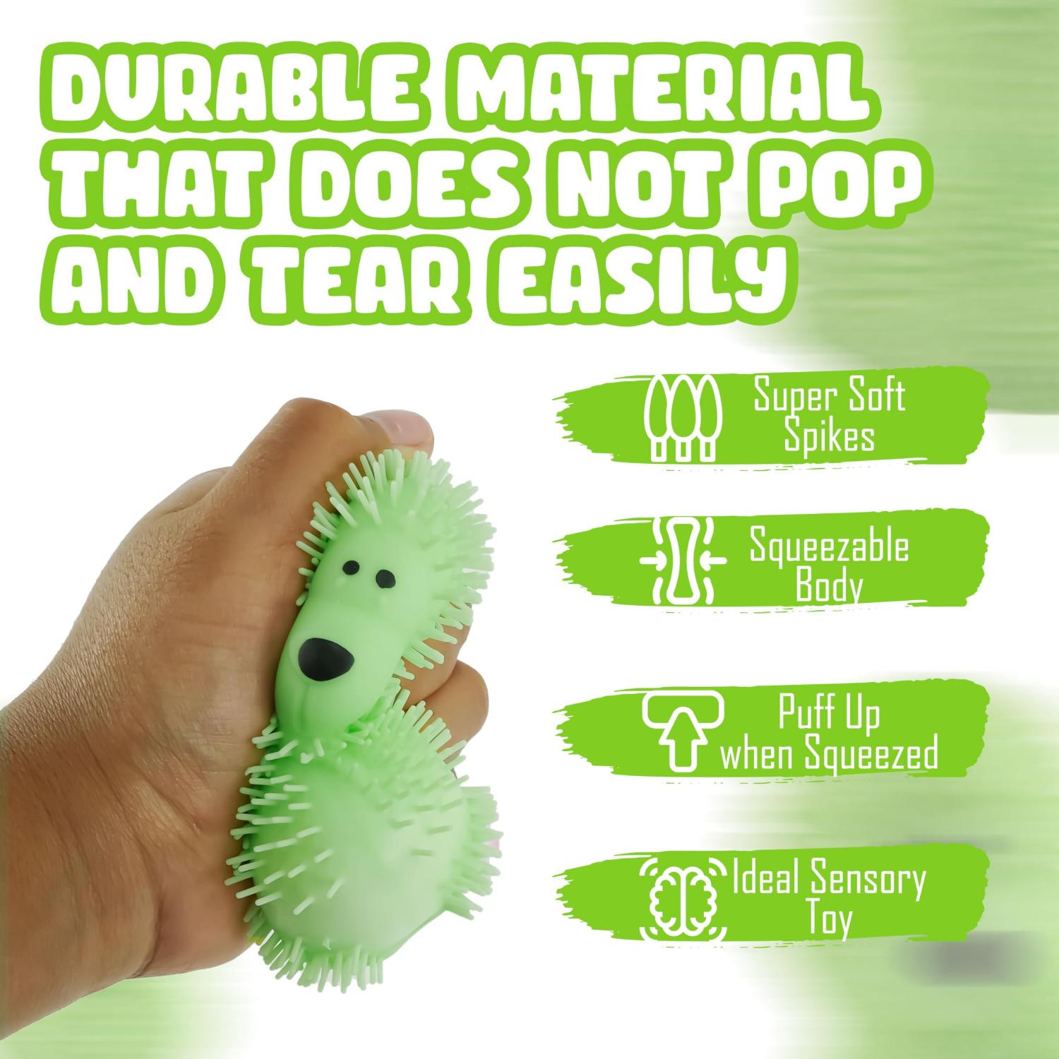7.5cm Light Up Poochie Poodle Squishy Toys - 4 Pack