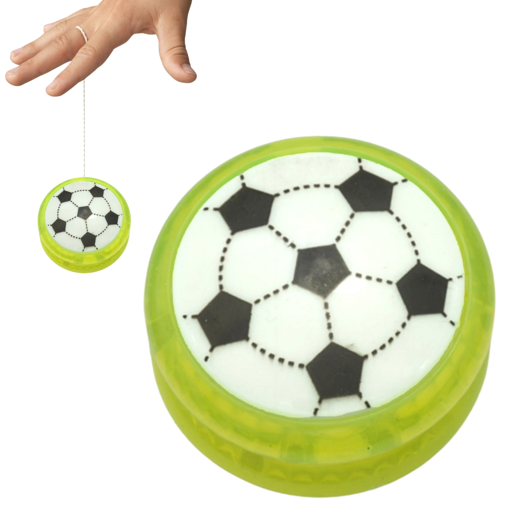 5cm LightUp Football Printed Yoyo- Yellow