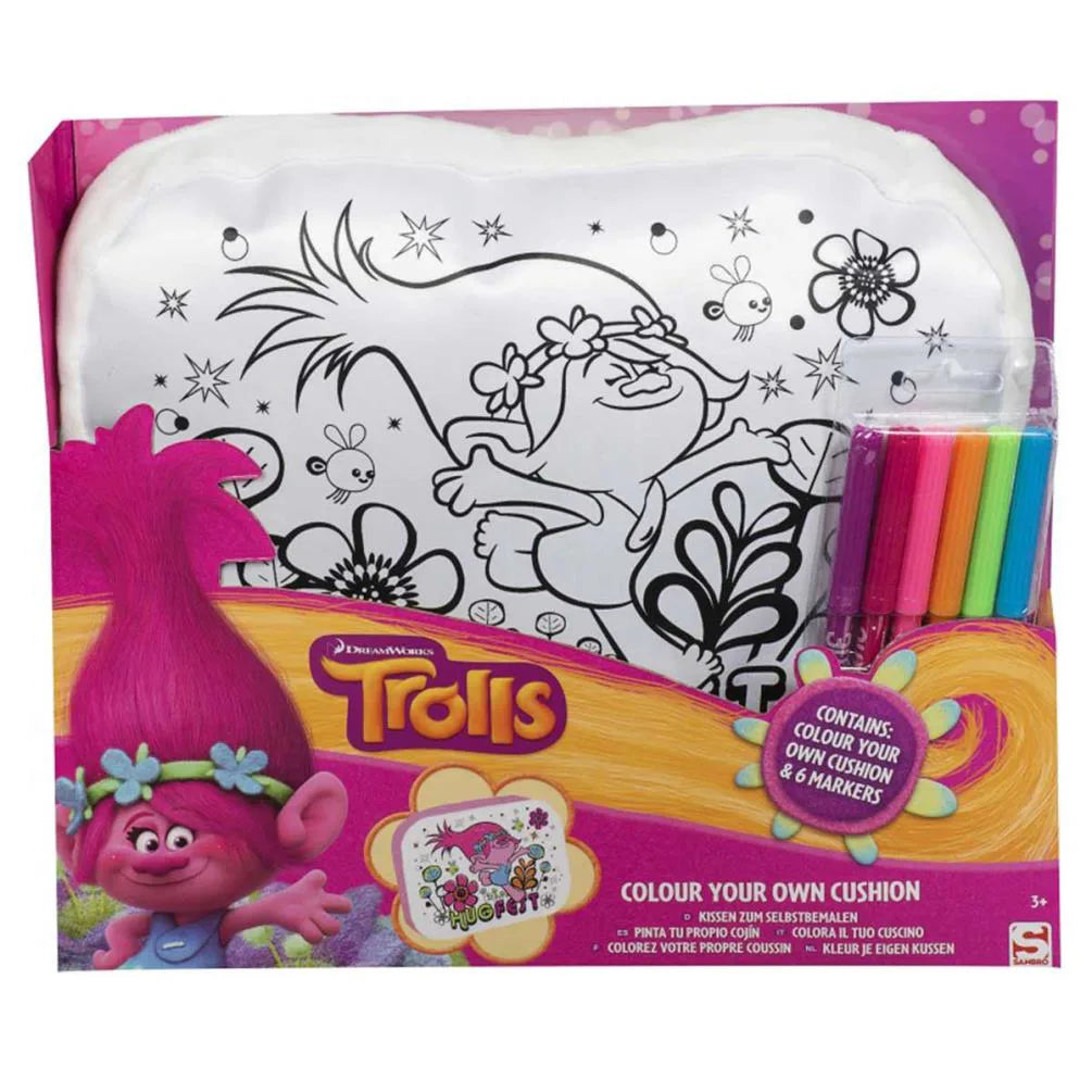 Trolls Colour Your Own Cushion Pillow