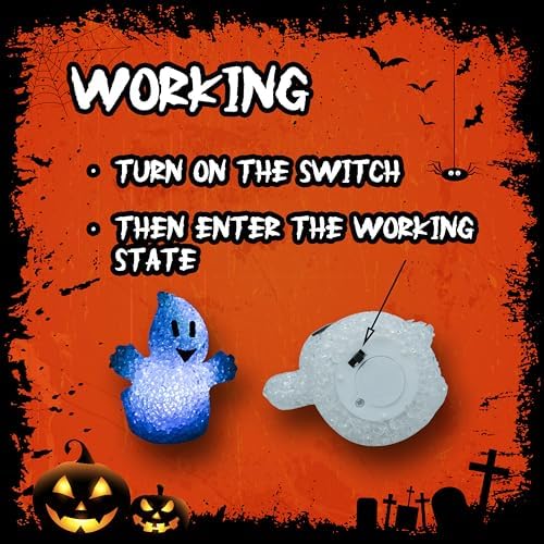 Halloween LED Ghost Light Decoration 11.5cm