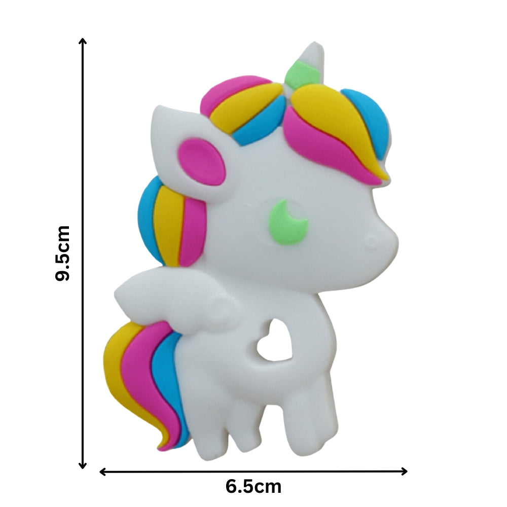 Baby Silicone Teether Blue Unicorn