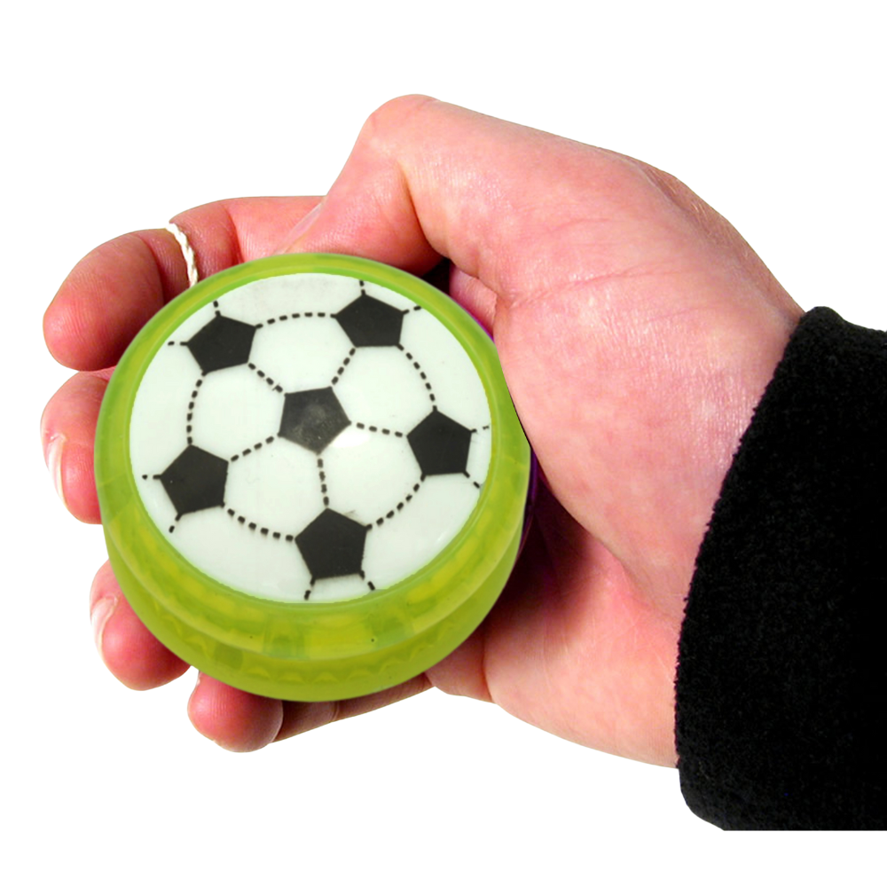 5cm LightUp Football Printed Yoyo- Yellow