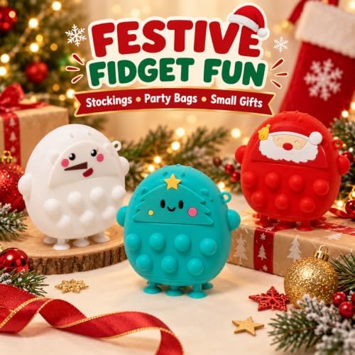 8cm Christmas Pop It Bubble Fidget Toy