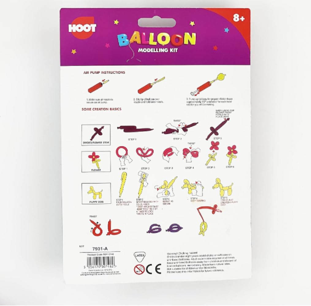 Random Modelling Balloons Pump Included 30Pcs