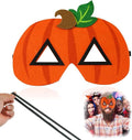 Halloween Pumpkin Felt Eye Mask with Adjustable Elastic Strap