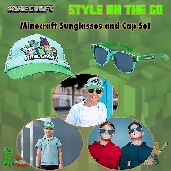 2pcs Kids Cap & Sunglasses Set