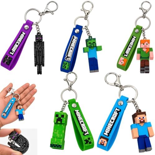 Minecraft 3D Keychain with Wristband 3D Character