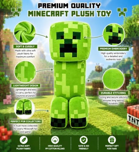 Minecraft Creeper Licensed Plush Kids Toy