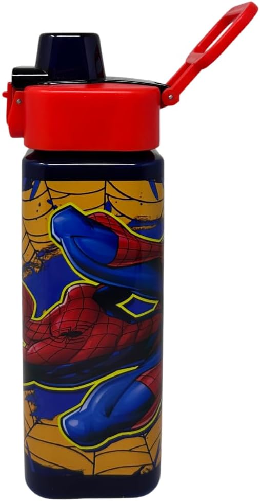 Kids 500ml Square Water Bottle Snap Open Lid