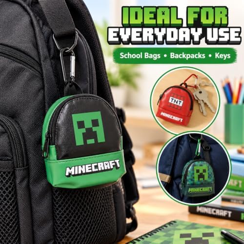 Minecraft Clip On Micro Backpack Keychain - 15cm