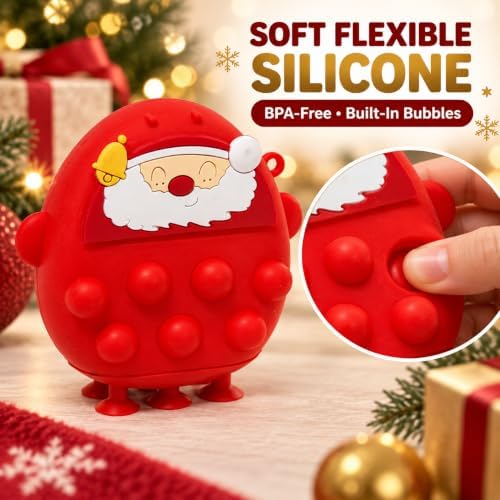 8cm Christmas Pop It Bubble Fidget Toy