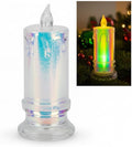 Christmas Iridescent LED Pillar Candle 11cm