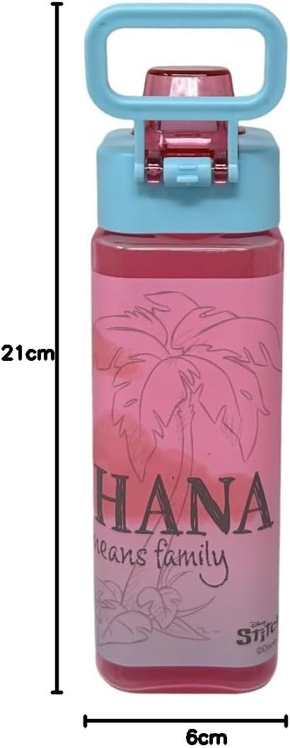 Kids 500ml Square Water Bottle Snap Open Lid
