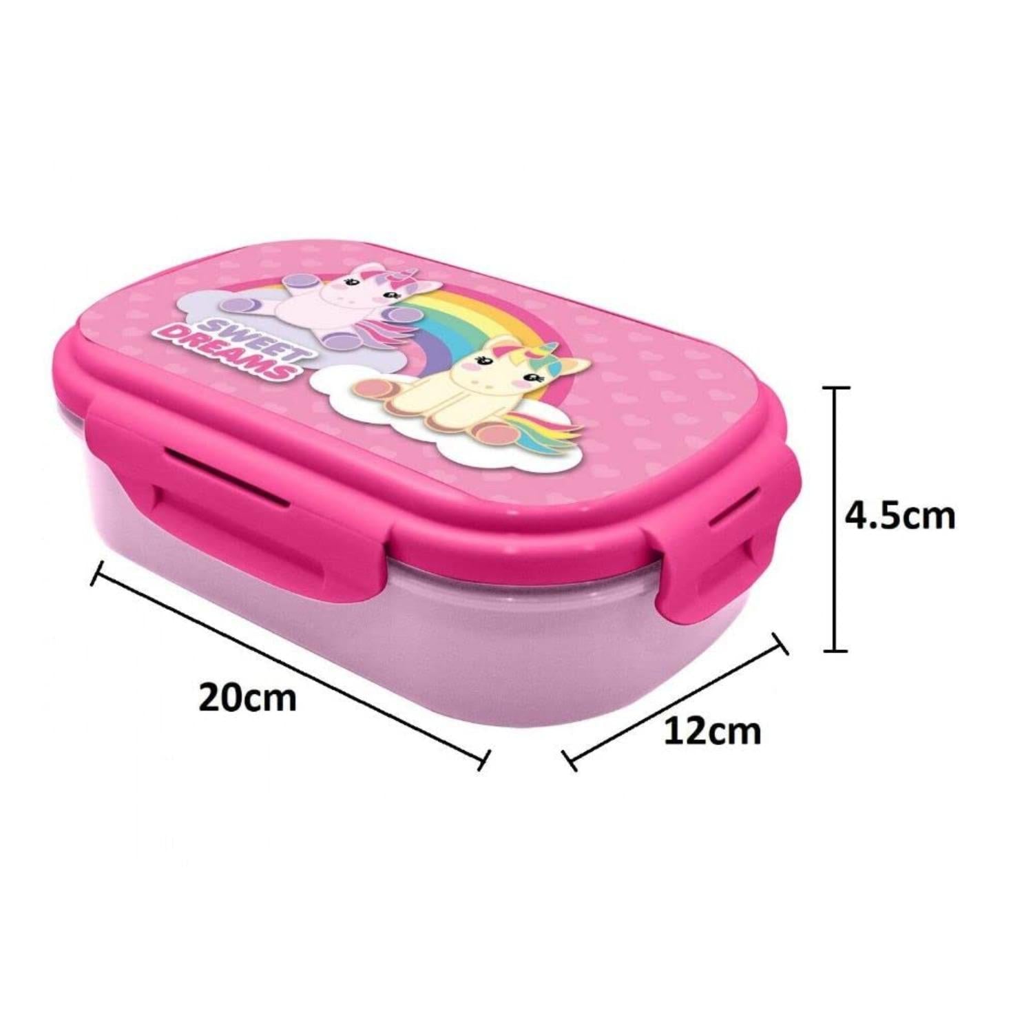 Kids BPA Free Plastic Lunch Box with Cutlery - Assorted