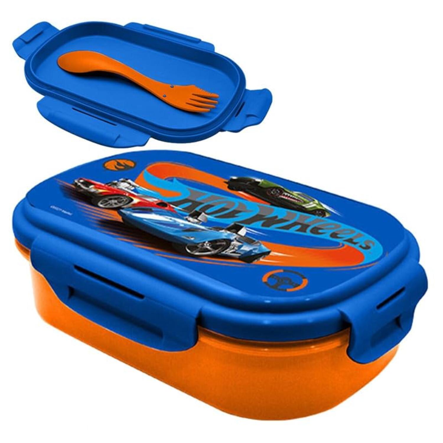 Kids BPA Free Plastic Lunch Box with Cutlery - Assorted