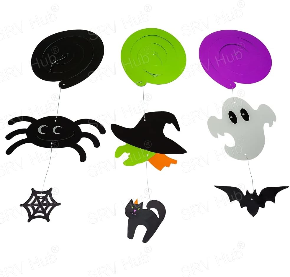 3Pcs Halloween Hanging Decorations 46cm