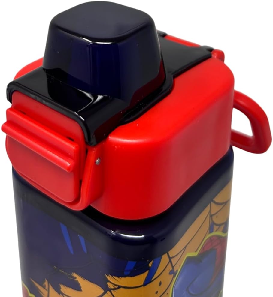 Kids 500ml Square Water Bottle Snap Open Lid