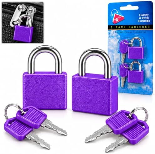 2Pack Mini Suitcase Locks with Keys