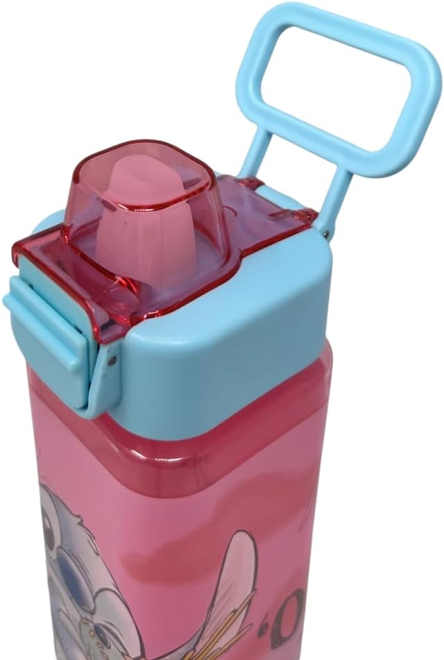 Kids 500ml Square Water Bottle Snap Open Lid