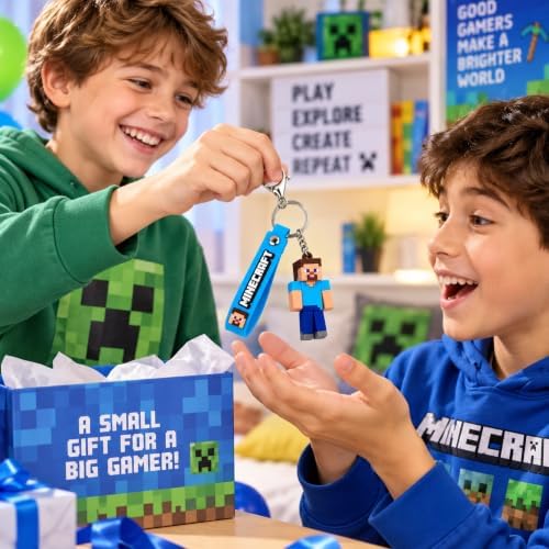 Minecraft 3D Keychain with Wristband 3D Character