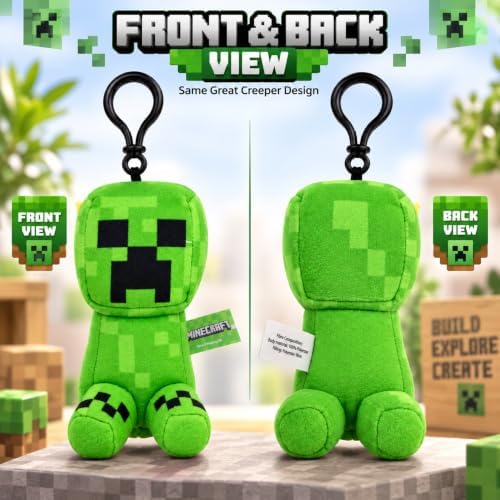 Creeper Kids Licensed 3D Plush Clip On Keyring