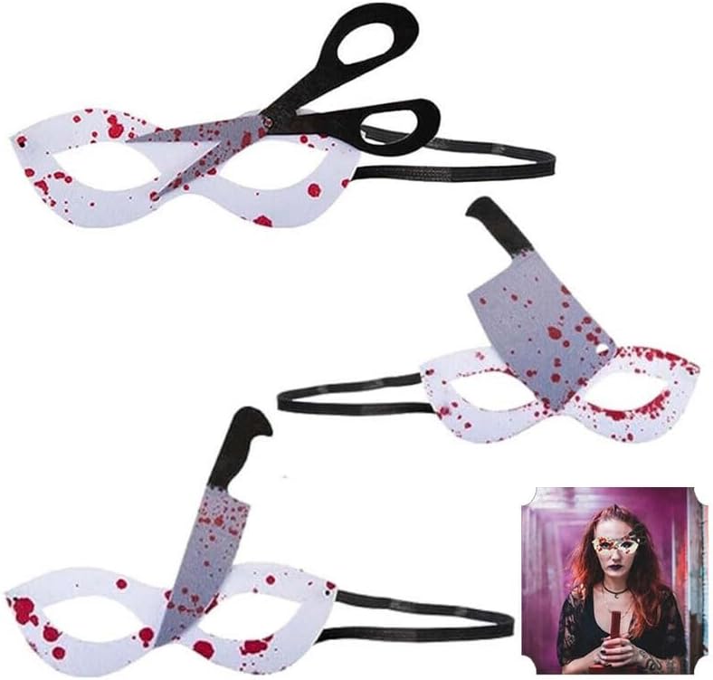 Halloween Bloody Horror Face Mask with Elastic Strap