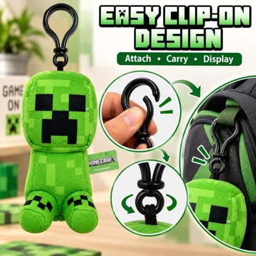 Creeper Kids Licensed 3D Plush Clip On Keyring