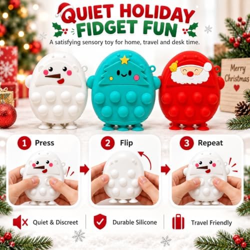 8cm Christmas Pop It Bubble Fidget Toy